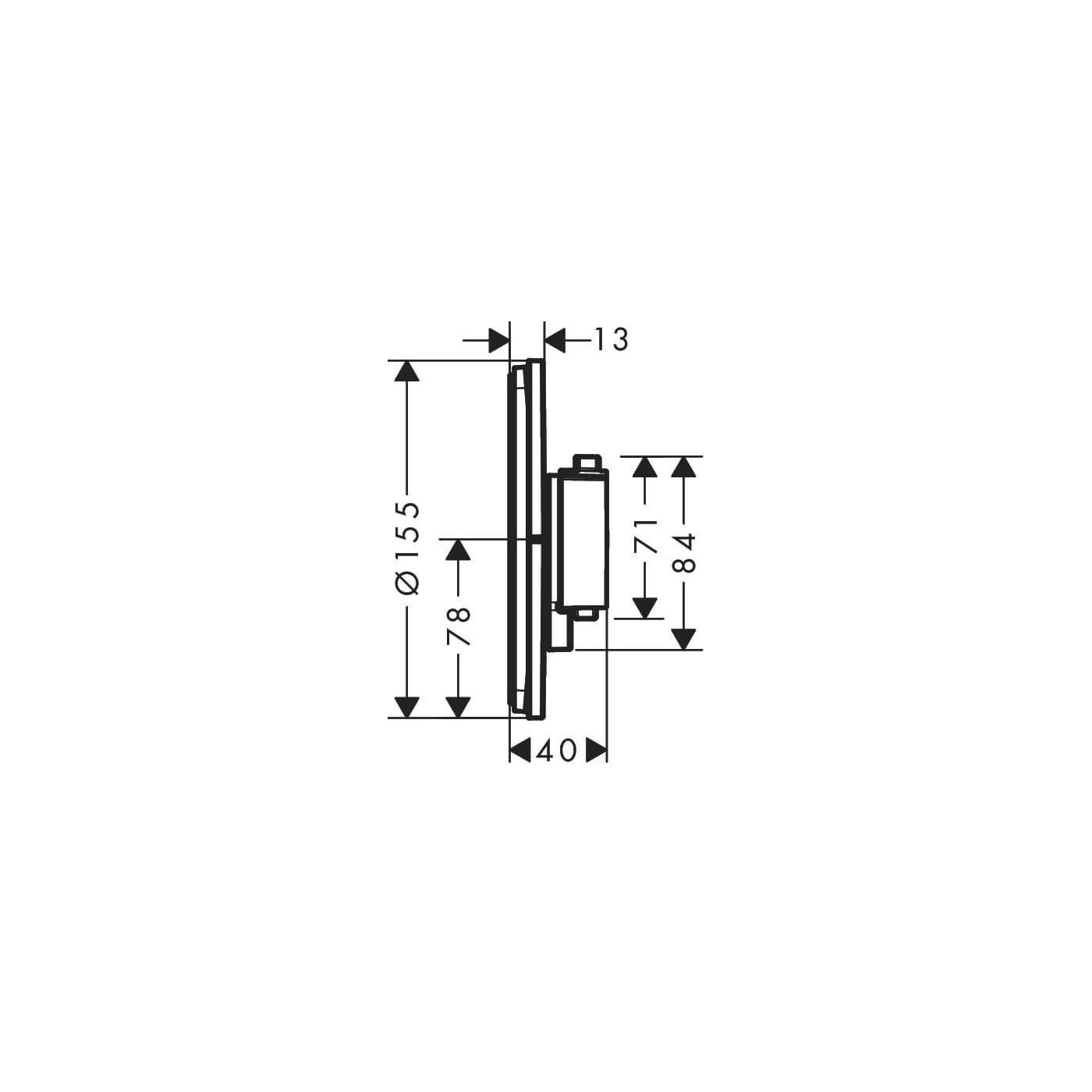 Bateria Prysznicowa Showerselect Comfort S Biały Mat 15553700 Hansgrohe