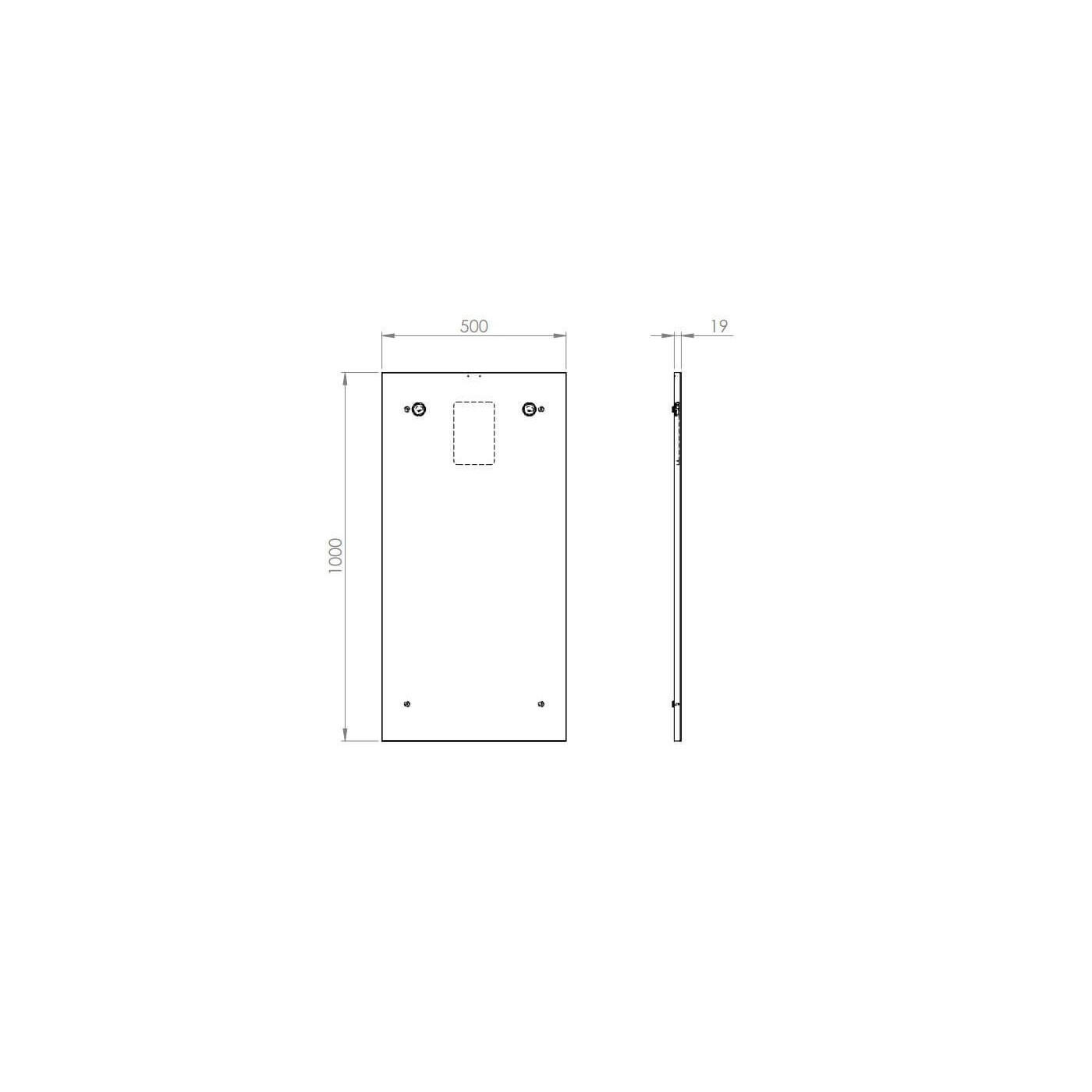 Lustro Prostokątne Sote Long 50X100 166685 Elita