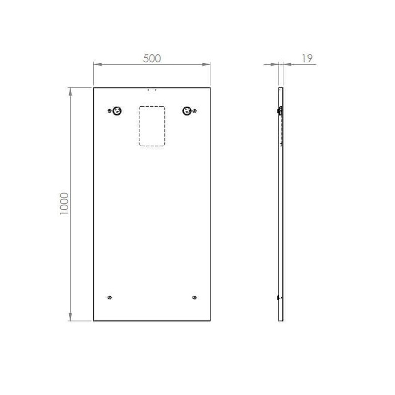 Lustro Prostokątne Sote Long 50X100 166685 Elita