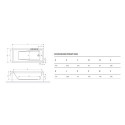 Wanna Prostokątna Wave Slim Biała 120X70 Cm Waex.Wav12Whs Excellent