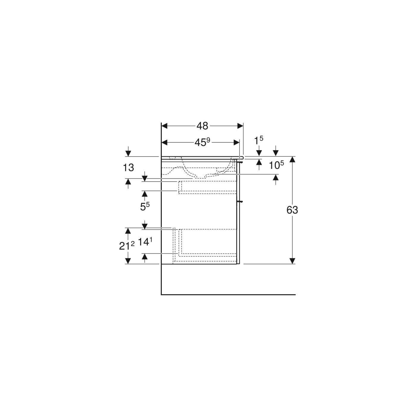 Zestaw Umywalka I Szafka Icon 502.331.01.1 Geberit