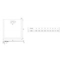 Brodzik Kwadratowy Lavano Czarny 90x90 BREX.1102.090.090.BLN Excellent