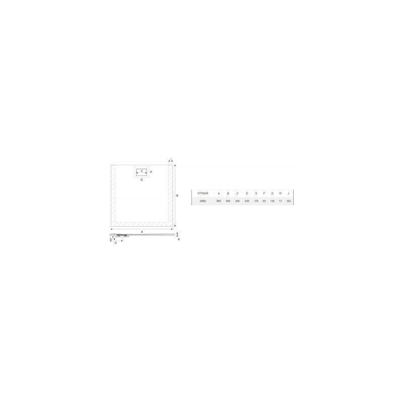 Brodzik Kwadratowy Lavano Czarny 90x90 BREX.1102.090.090.BLN Excellent