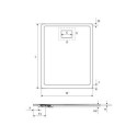 Brodzik Prostokątny Lavano Cappuccino BREX.1103.090.080.CAN 90x80 Excellent