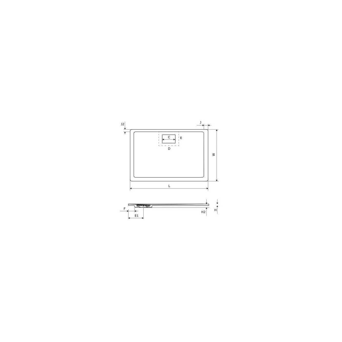 Brodzik Prostokątny Lavano Beton 140x100 BREX.1103.140.100.CON Excellent