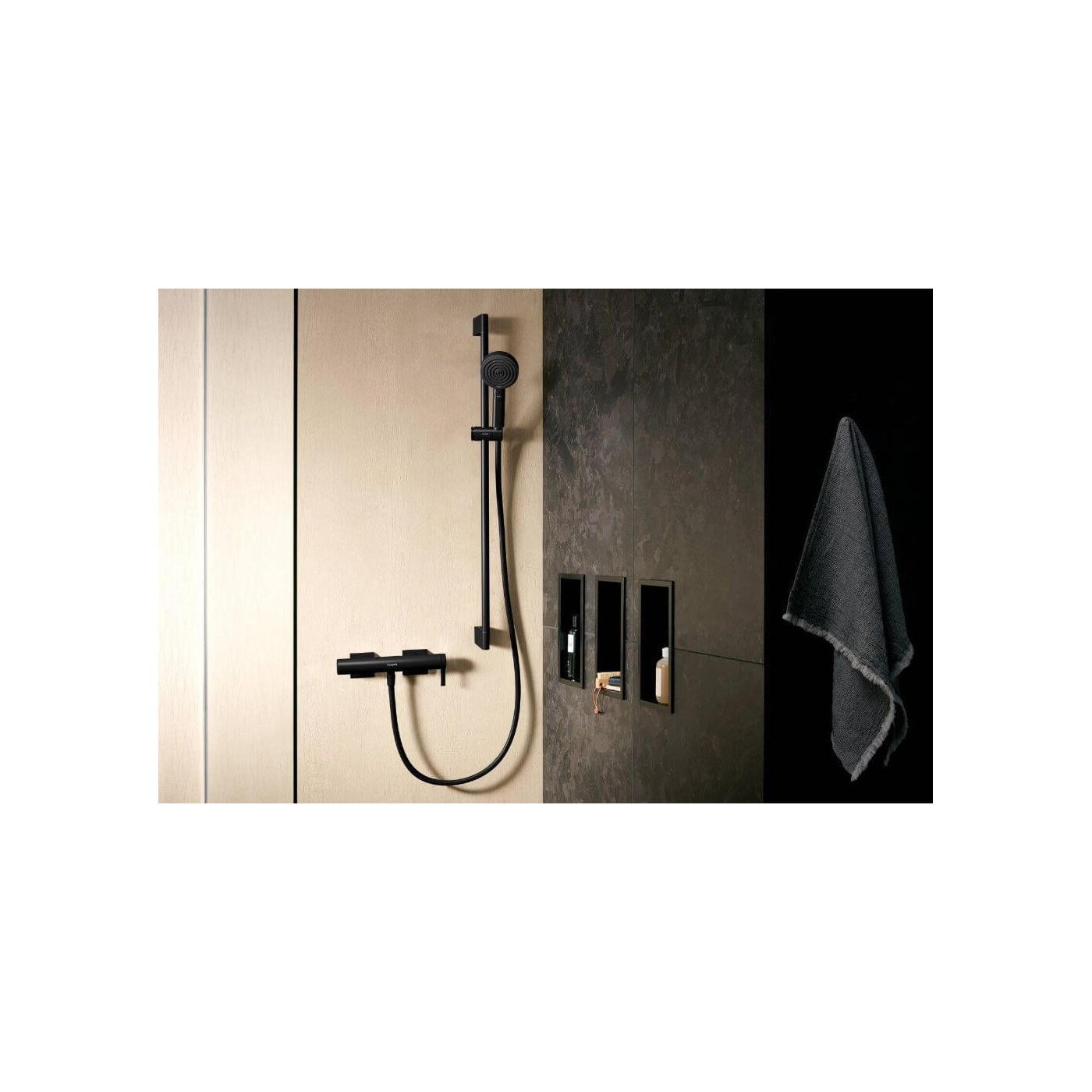 Bateria Prysznicowa Tecturis E Czarny Mat 73620670 Hansgrohe