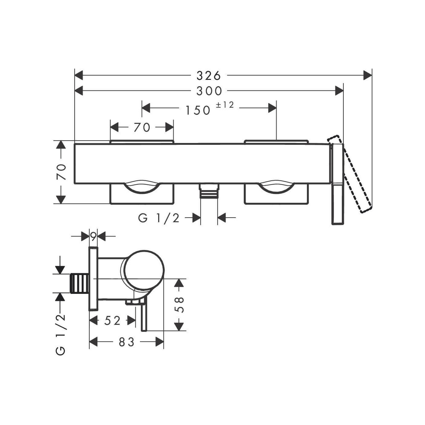 Bateria Prysznicowa Tecturis E Czarny Mat 73620670 Hansgrohe