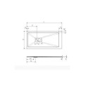 Brodzik Prostokątny Arda BREX.1503.120.090.BLN 120x90 Excellent
