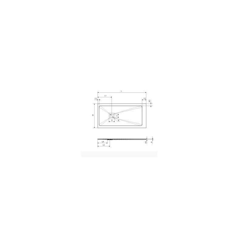 Brodzik Prostokątny Arda BREX.1503.120.090.BLN 120x90 Excellent