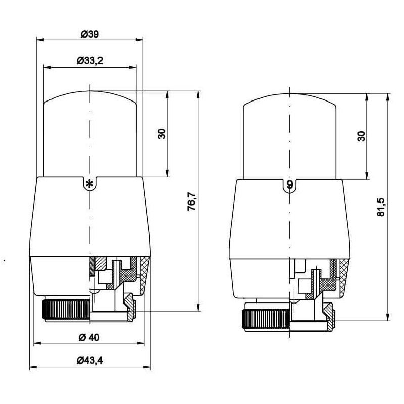 Zestaw Termostatyczny Zintegrowany Twins All In One Lewy Biały ATSGS0206CFK/L(PEX) Varioterm