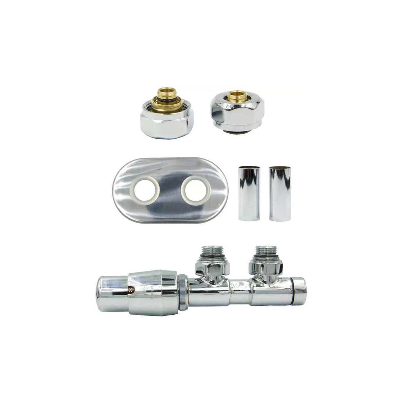 Zestaw Termostatyczny Zintegrowany Twins All In One Lewy Chrom ATSGS0202CFK/L(PEX) Varioterm
