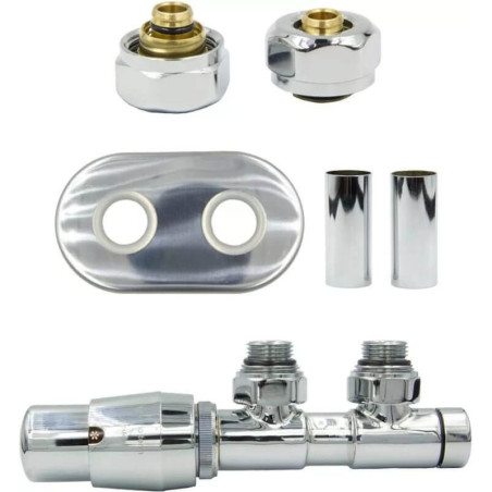 Zestaw Termostatyczny Zintegrowany Twins All In One Lewy Chrom ATSGS0202CFK/L(PEX) Varioterm