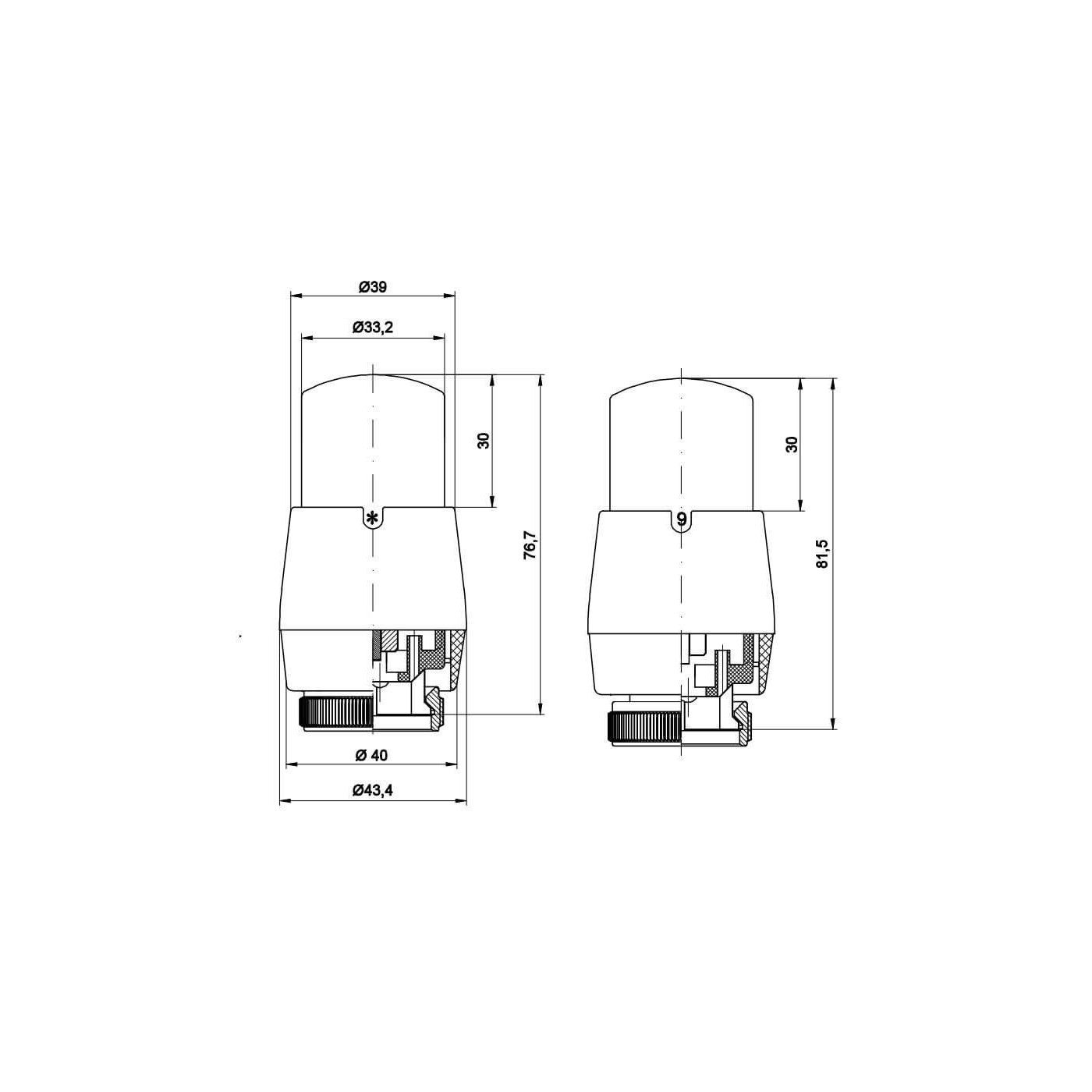Zestaw Termostatyczny Zintegrowany Twins All In One Lewy Czarny ATSGS0224CFK/L(PEX) Varioterm