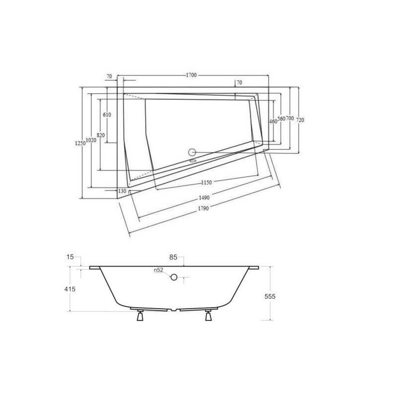 Wanna Do Zabudowy Alvi Duo BS-WAID-170-L 170x125 Emporia