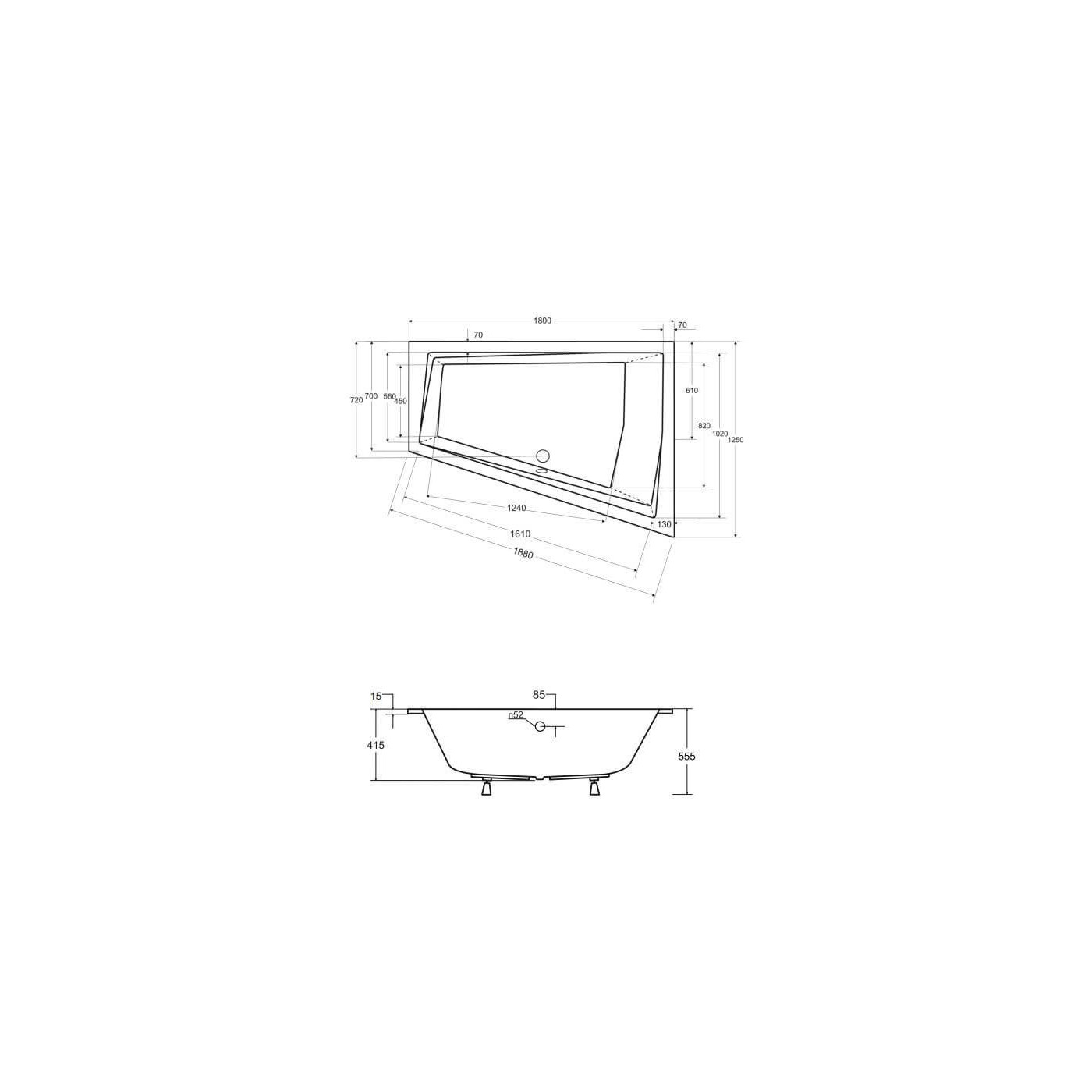 Wanna Do Zabudowy Alvi Duo BS-WAID-180-P 180x125 Emporia