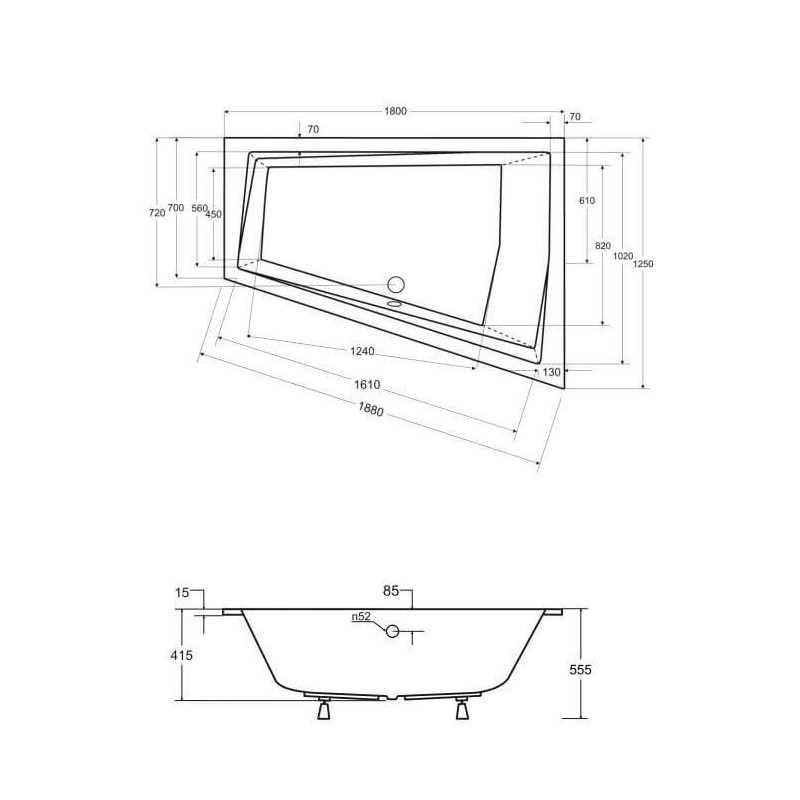 Wanna Do Zabudowy Alvi Duo BS-WAID-180-P 180x125 Emporia