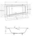 Wanna Do Zabudowy Alvi BS-WAIT150-L 150x85 Emporia