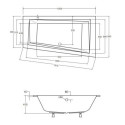 Wanna Do Zabudowy Alvi BS-WAIT150-P 150x85 Emporia