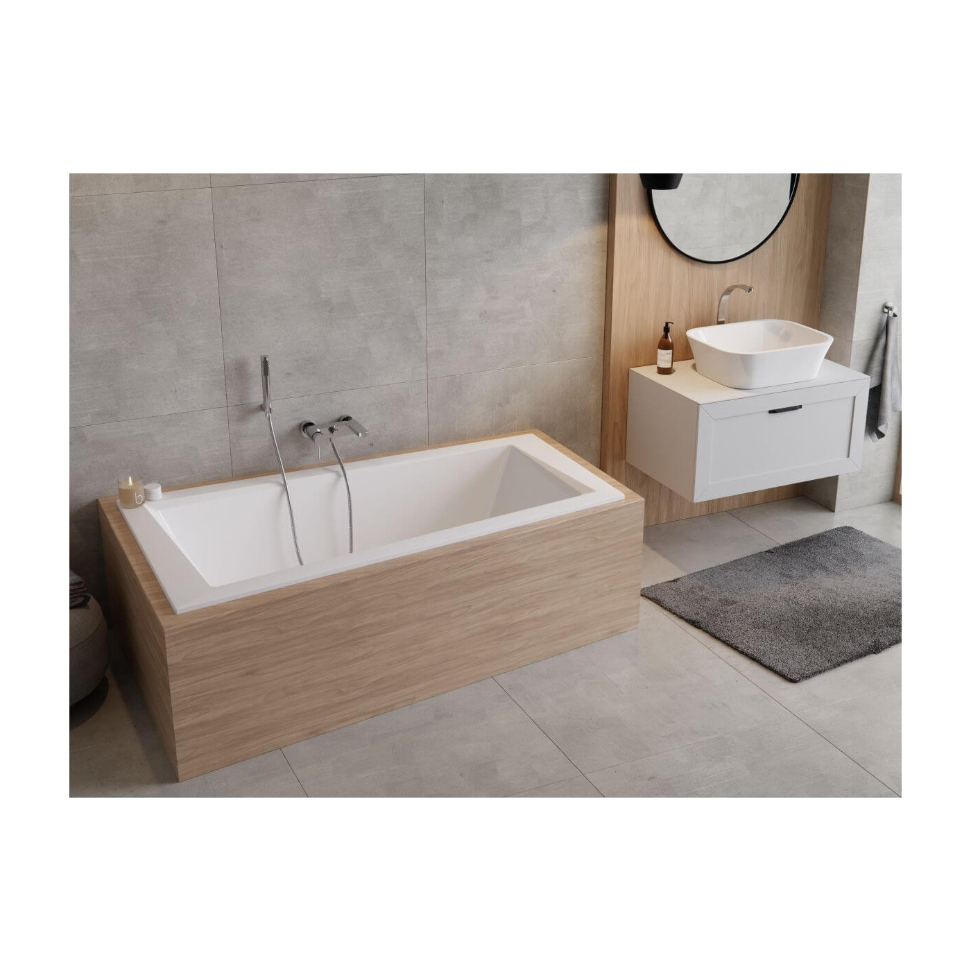 Wanna Do Zabudowy Alvi BS-WAIT160-P 160x90 Emporia