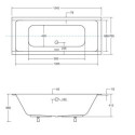 Wanna Do Zabudowy Prima BS-WAQ155 154,5x70 Emporia