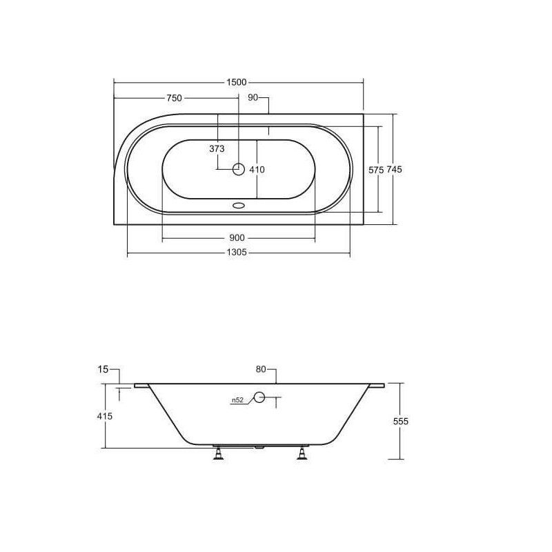 Wanna Do Zabudowy Astrid BS-WAV150-L 150x74,5 Emporia