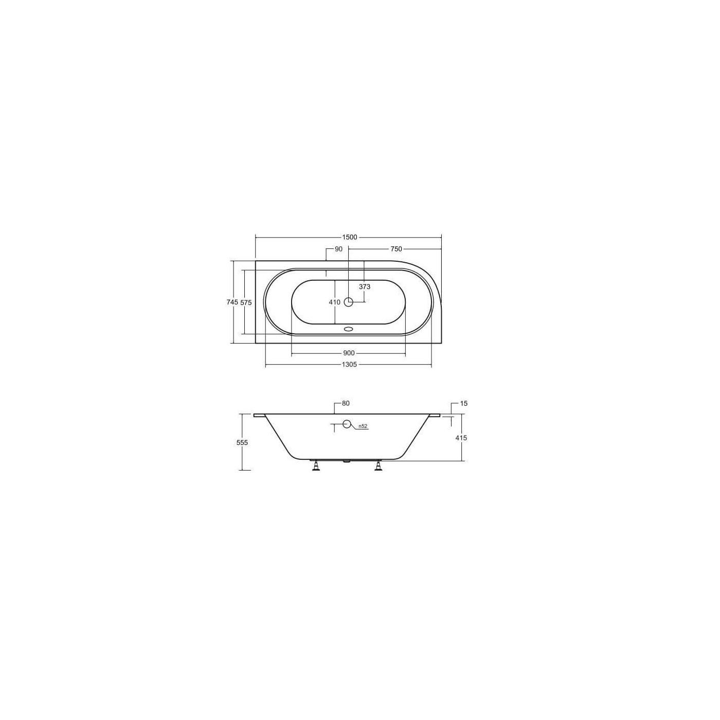 Wanna Do Zabudowy Astrid BS-WAV150-P 150x74,5 Emporia