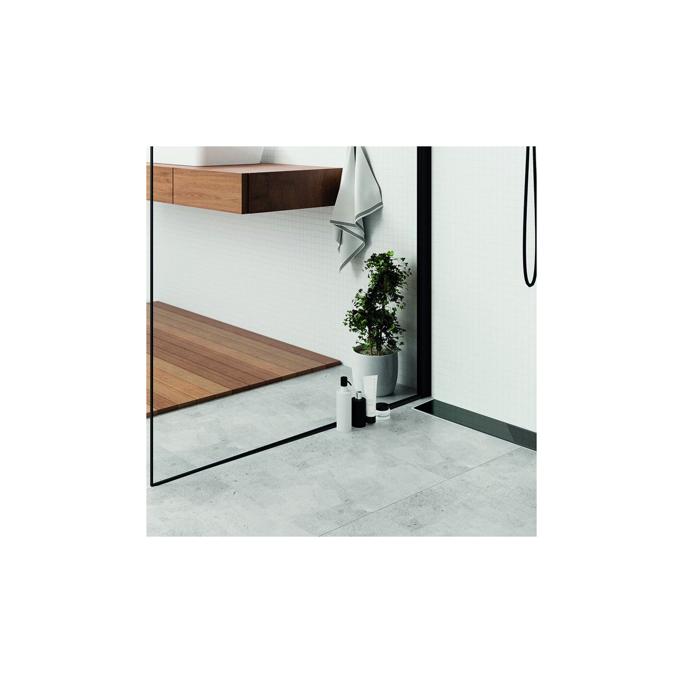 Listwa Spadkowa Do Odpływu Liniowego 120cm Lewa Czarny COT 720L Laveo