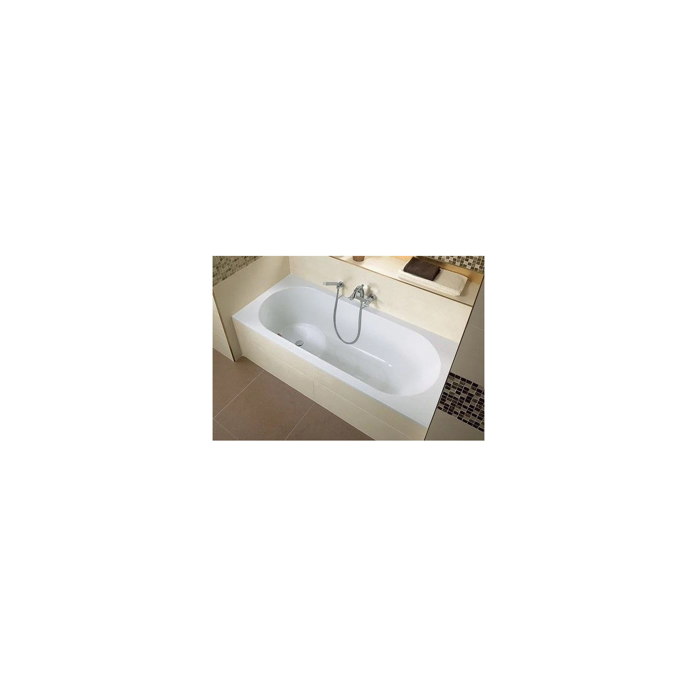 Wanna Prostokątna Oberon 160x75 Weiss Alpin UBQ160OBE2V-01 Villeroy&Boch