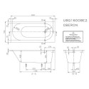 Wanna Prostokątna Oberon 160x75 Weiss Alpin UBQ160OBE2V-01 Villeroy&Boch