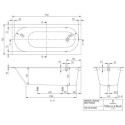 Wanna Prostokątna Oberon 170x75 Weiss Alpin UBQ170OBE2V-01 Villeroy&Boch