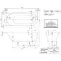 Wanna Prostokątna Oberon 180x80 Weiss Alpin UBQ180OBE2V-01 Villeroy&Boch