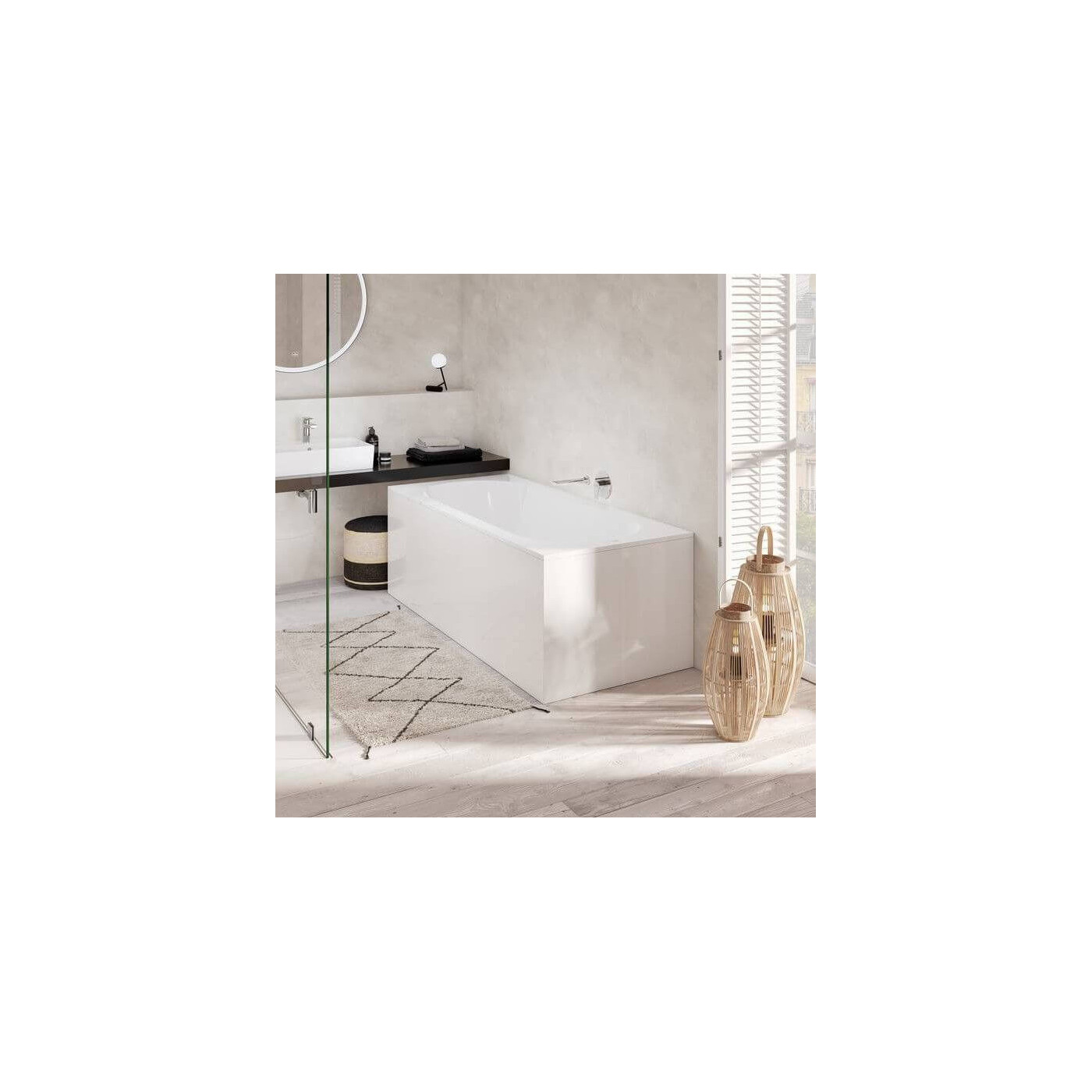 Wanna Prostokątna Oberon 190x90 Weiss Alpin UBQ199OBE2V-01 Villeroy&Boch