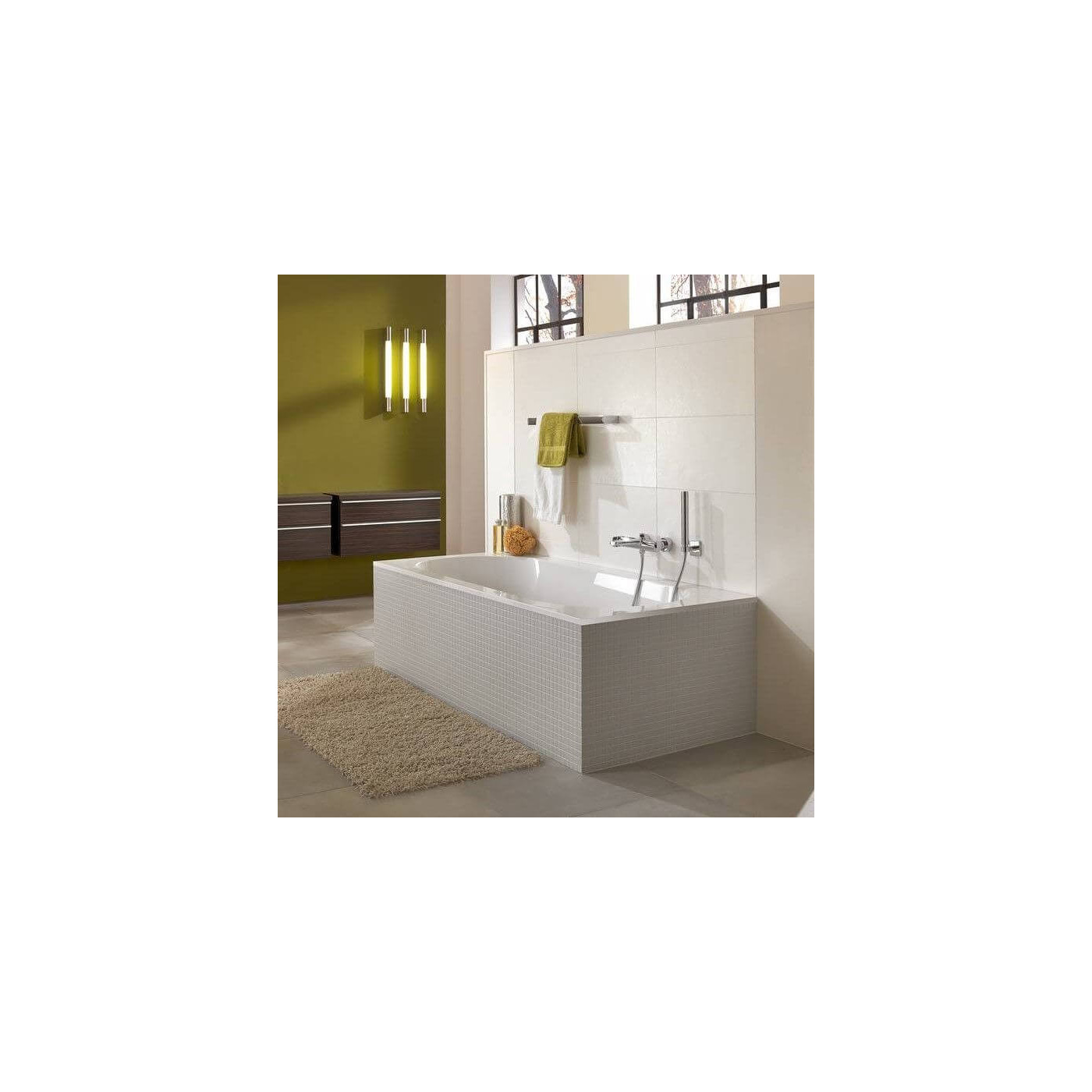 Wanna Prostokątna Oberon 190x90 Weiss Alpin UBQ199OBE2V-01 Villeroy&Boch