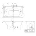 Wanna Prostokątna Oberon 190x90 Weiss Alpin UBQ199OBE2V-01 Villeroy&Boch