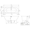 Wanna Prostokątna Oberon 2.0 170x75 Weiss Alpin UBQ170OBR2DV-01 Villeroy&Boch
