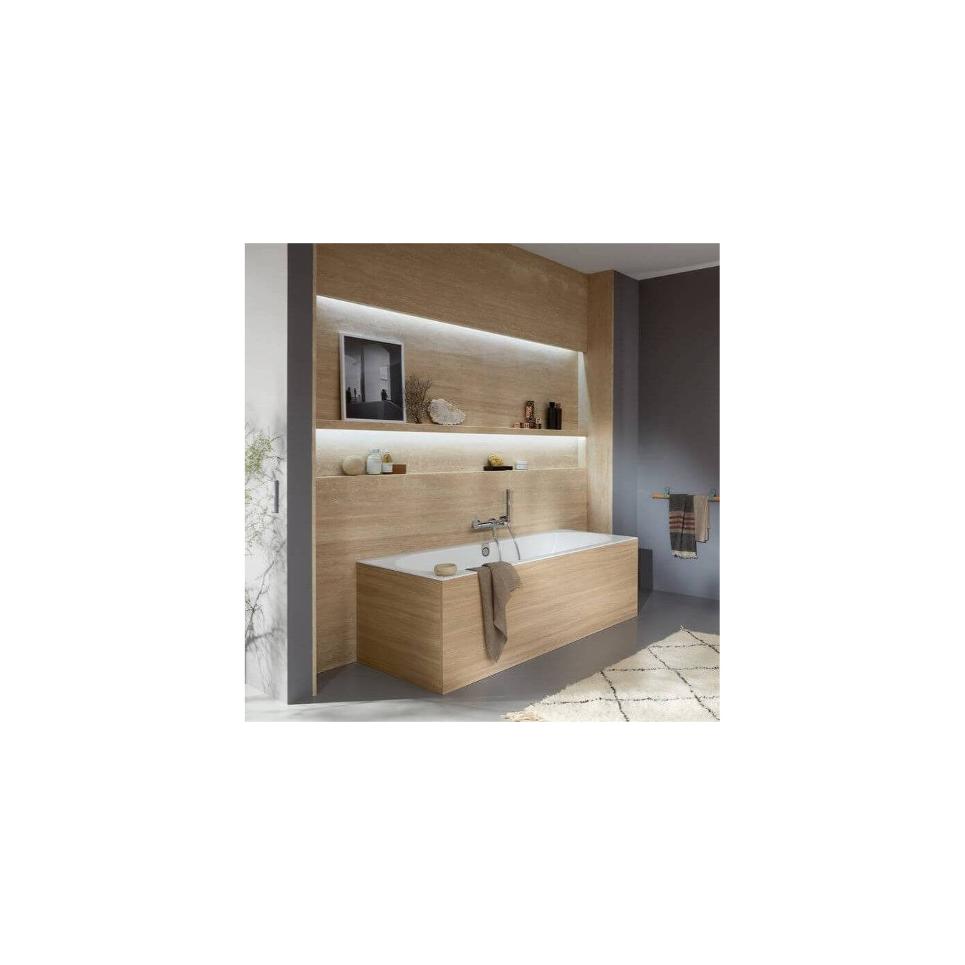 Wanna Prostokątna Oberon 2.0 180x80 Weiss Alpin UBQ180OBR2DV-01 Villeroy&Boch