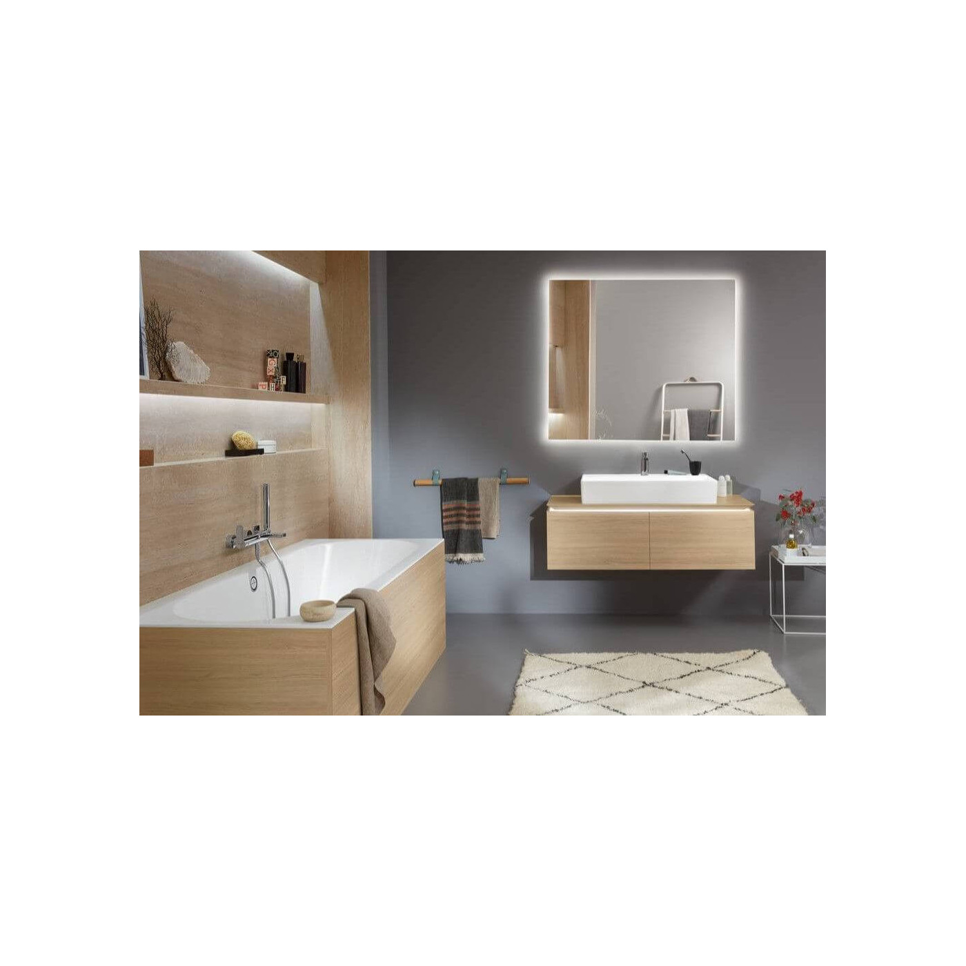 Wanna Prostokątna Oberon 2.0 180x80 Weiss Alpin UBQ180OBR2DV-01 Villeroy&Boch