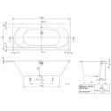 Wanna Prostokątna Oberon 2.0 180x80 Weiss Alpin UBQ180OBR2DV-01 Villeroy&Boch