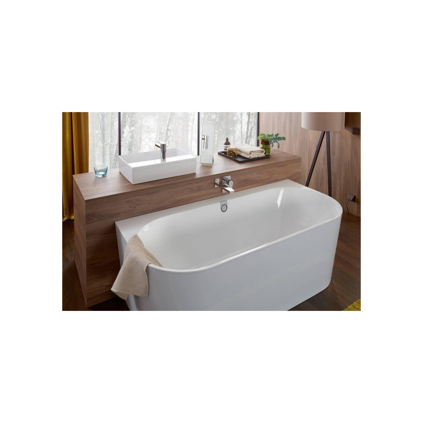 Wanna Przyścienna Oberon 2.0 180x80 Weiss Alpin UBQ180OBR9CD00V-01 Villeroy&Boch