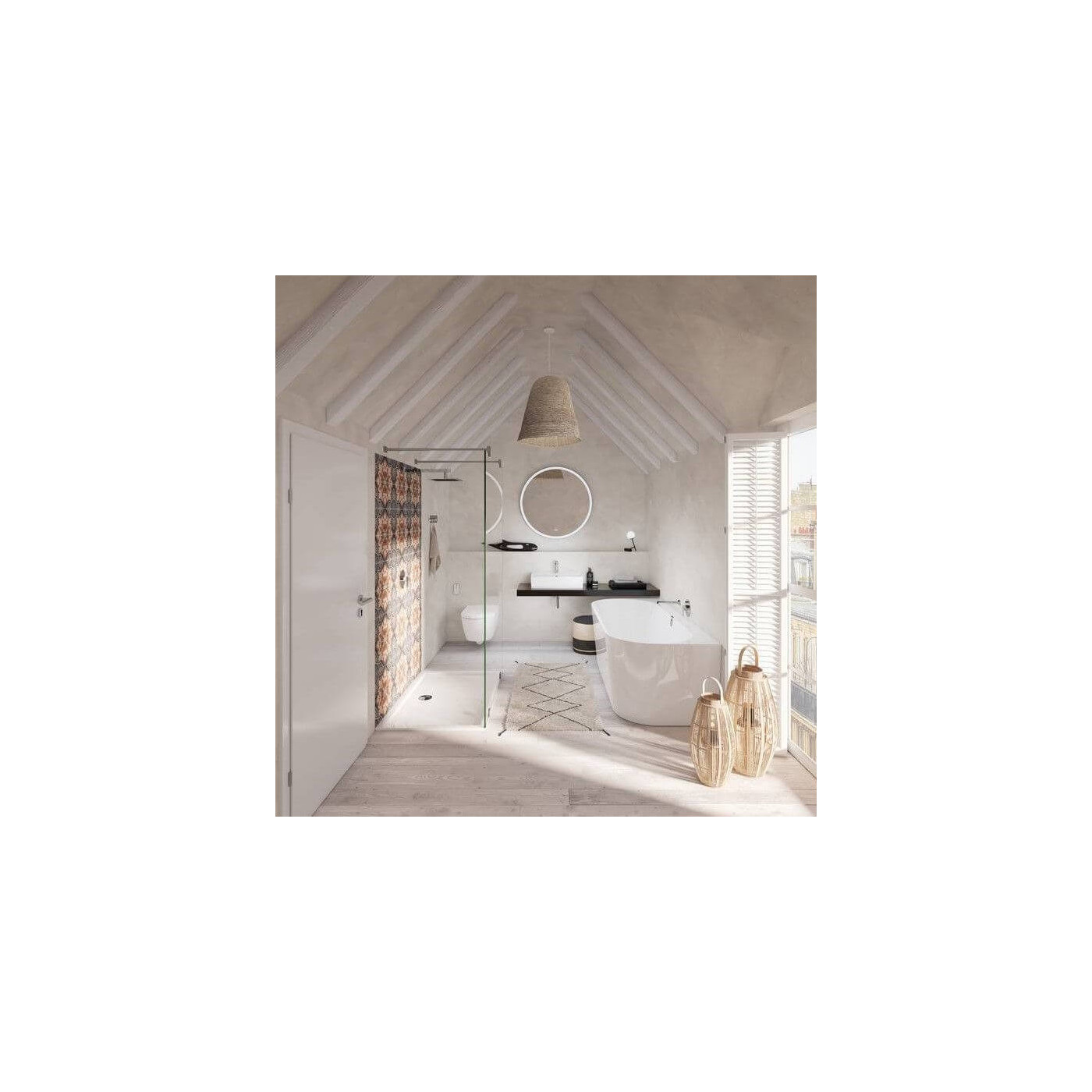 Wanna Przyścienna Oberon 2.0 180x80 Weiss Alpin UBQ180OBR9CD00V-01 Villeroy&Boch