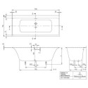 Wanna Prostokątna Subway 3.0 170x75 Weiss Alpin UBQ170SBW2TDV-01 Villeroy&Boch