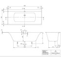 Wanna Prostokątna Subway 3.0 180x80 Weiss Alpin UBQ180SBW2DV-01 Villeroy&Boch