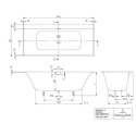 Wanna Prostokątna Subway 3.0 180x80 Weiss Alpin UBQ180SBW2TDV-01 Villeroy&Boch