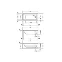 Wanna Prostokątna D-Code 160x70 700096000000000 Duravit