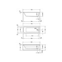 Wanna Prostokątna D-Code 170x70 700098000000000 Duravit
