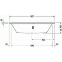 Wanna Prostokątna D-Code 180x80 700101000000000 Duravit