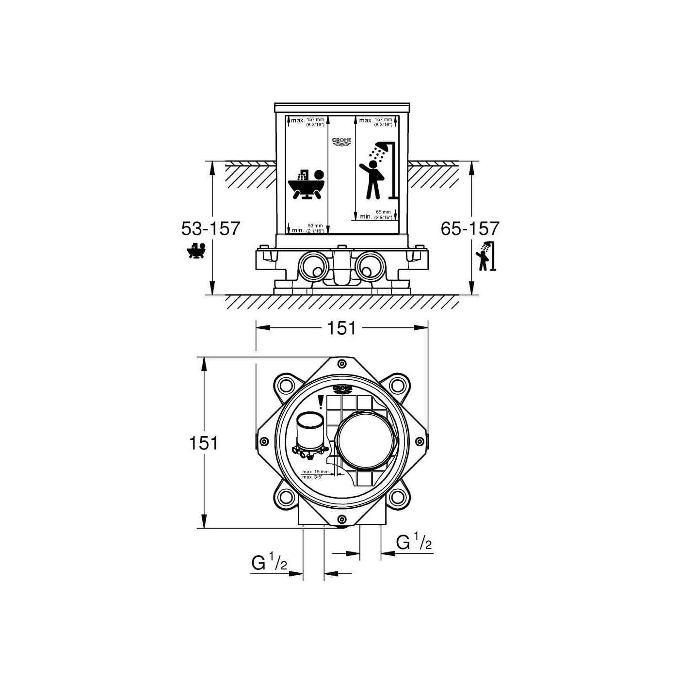 Element Montażowy Do Baterii Wolnostojących 45984001 Grohe