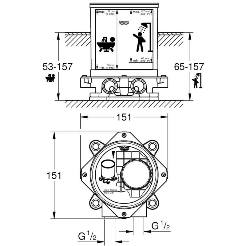 Element Montażowy Do Baterii Wolnostojących 45984001 Grohe
