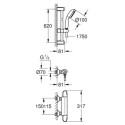 Termostatyczna Bateria Prysznicowa Grohtherm 1000 Chrom 34820004 Grohe