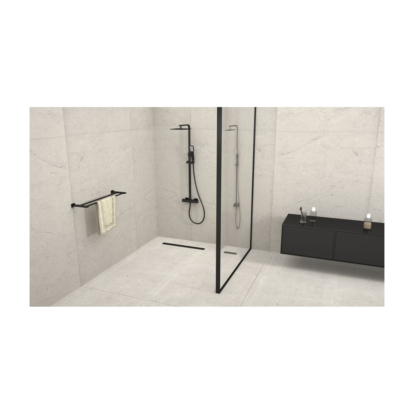 Odpływ Liniowy Mare Drain 1150480BM 80 Black Matt Bevisa